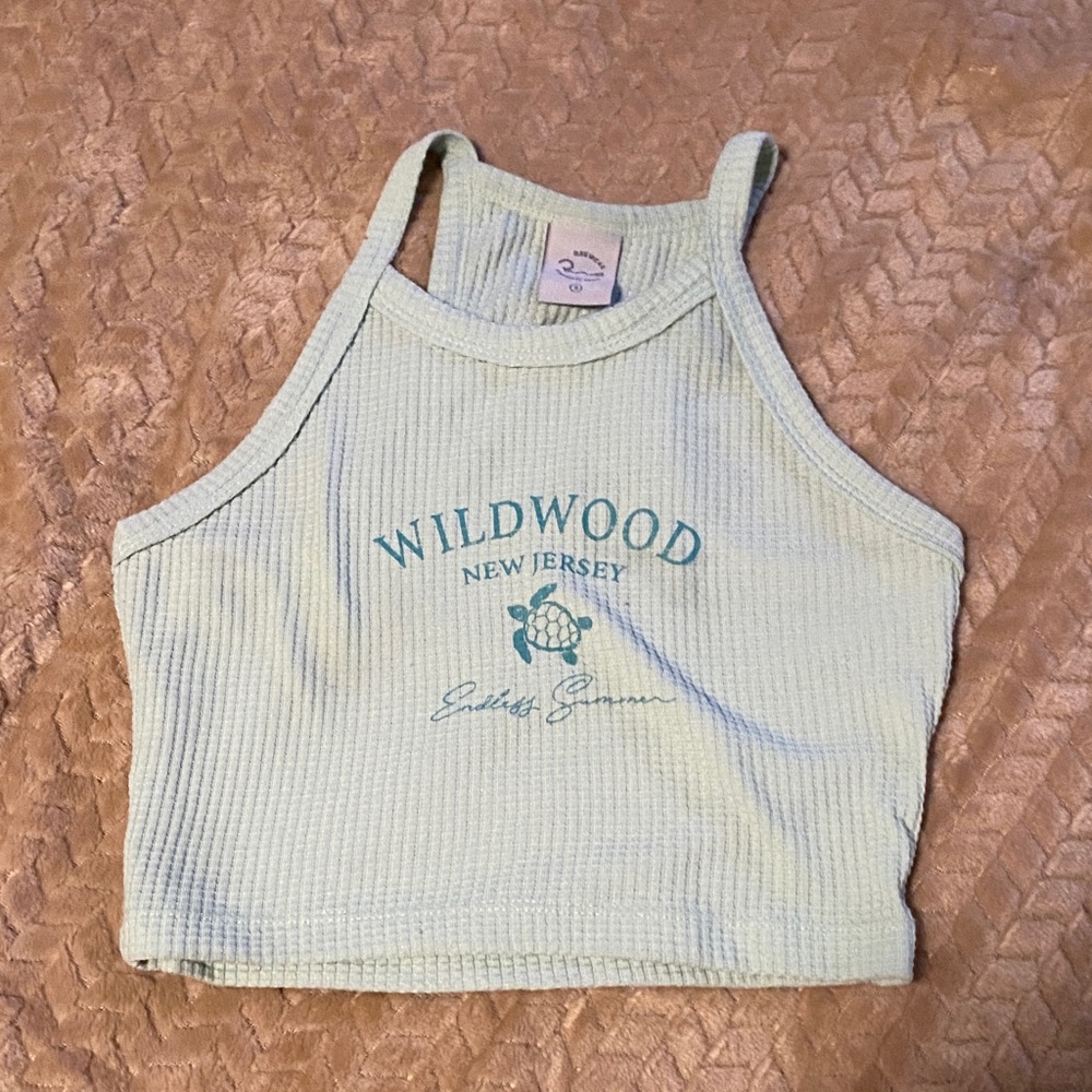 Wildwood New Jersey Mint Green Crop Top